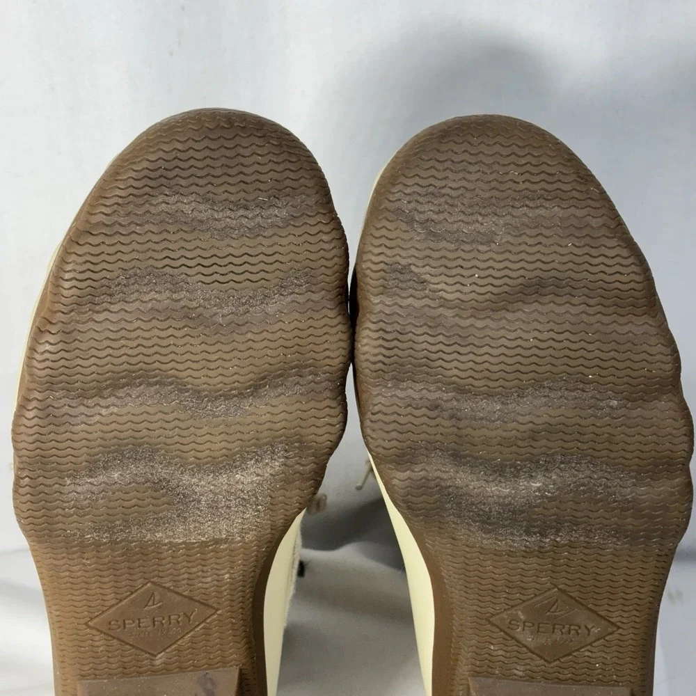 Sperry Women's Syren‎ Gulf Wool Quilt Duck Boots Waterproof Ivory Size 8 M - Picture 15 of 16